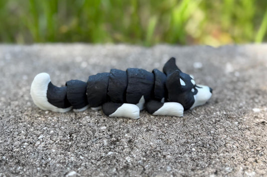 Siberian Husky Flexi / 3D print / desk pets / desk buddy / fidget / articulated figure