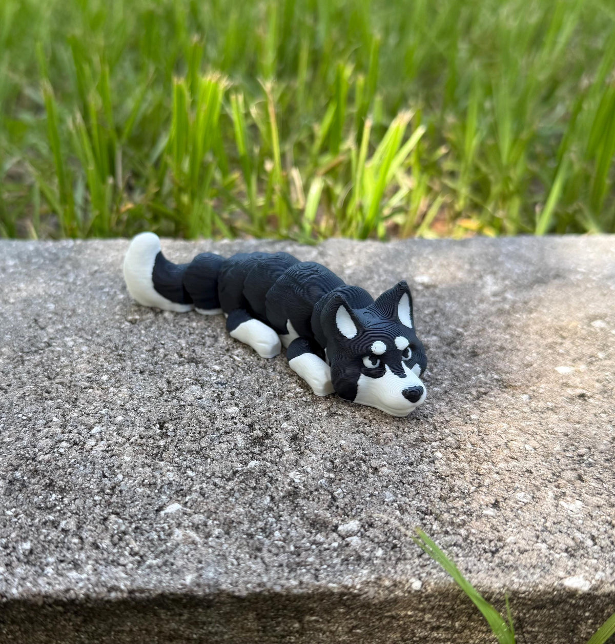 Siberian Husky Flexi / 3D print / desk pets / desk buddy / fidget / articulated figure