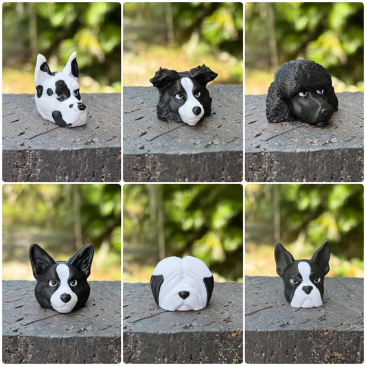 Dog breed straw toppers / silicone straws / compatible with most cups!