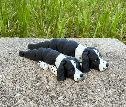 English Springer Spaniel Flexi / 3D print / desk pets / desk buddy / fidget / articulated figure