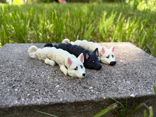 Norwegian Buhund Flexi / 3D print / desk pets / desk buddy / fidget / articulated figure
