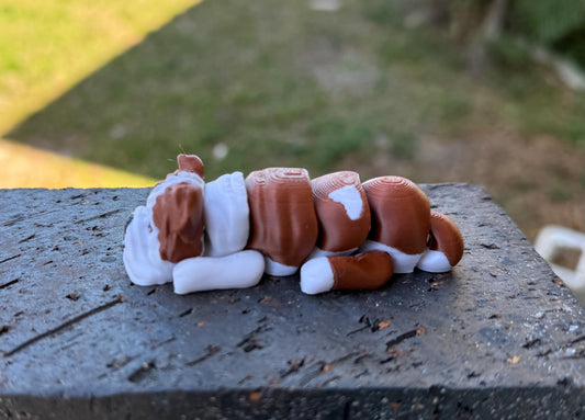English Bulldog Flexi / 3D print / desk pets / desk buddy / fidget / articulated figure