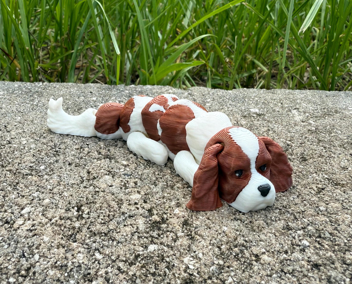 Cavalier King Charles Spaniel Flexi / 3D print / desk pets / desk buddy / fidget / articulated figure