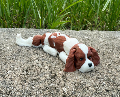 Cavalier King Charles Spaniel Flexi / 3D print / desk pets / desk buddy / fidget / articulated figure
