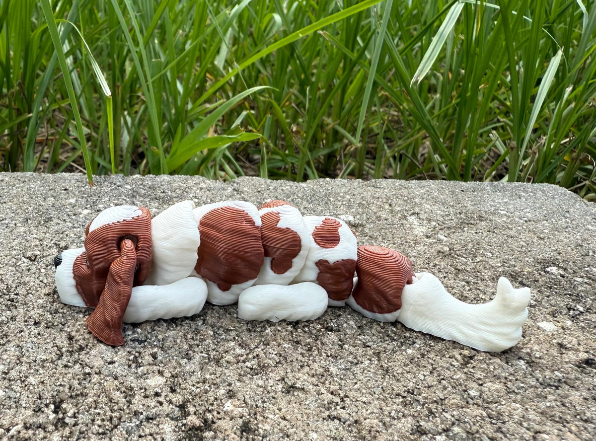 Cavalier King Charles Spaniel Flexi / 3D print / desk pets / desk buddy / fidget / articulated figure