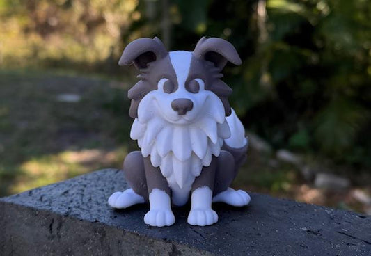 Bobble Head Border Collie / desk buddy / Bouncy Buddies