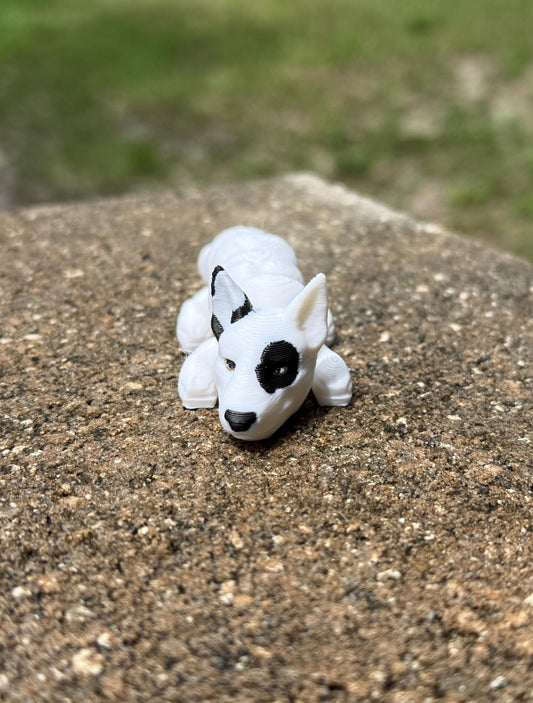Bull Terrier Flexi / 3D print / desk pets / desk buddy / fidget / articulated figure