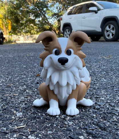 Bobble Head Border Collie / desk buddy / Bouncy Buddies
