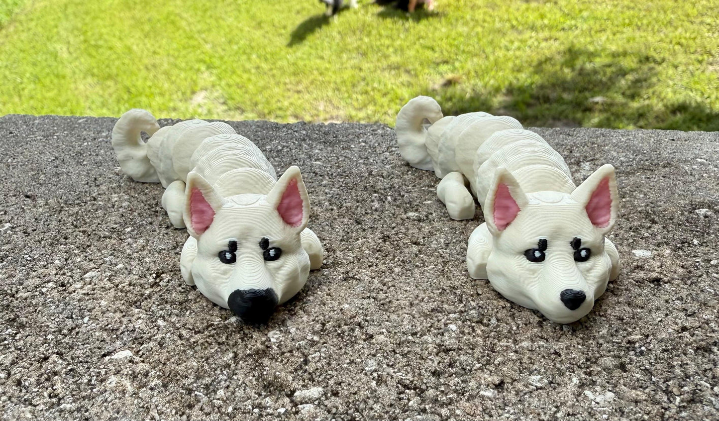 Norwegian Buhund Flexi / 3D print / desk pets / desk buddy / fidget / articulated figure