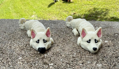 Norwegian Buhund Flexi / 3D print / desk pets / desk buddy / fidget / articulated figure