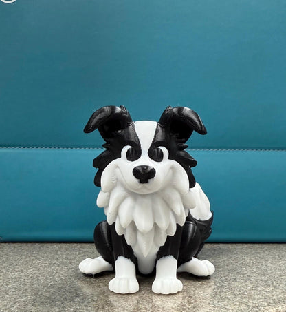 Bobble Head Border Collie / desk buddy / Bouncy Buddies
