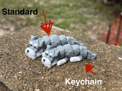 Schnauzer Flexi / 3D print / desk pets / desk buddy / fidget / articulated figure