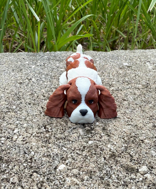 Cavalier King Charles Spaniel Flexi / 3D print / desk pets / desk buddy / fidget / articulated figure